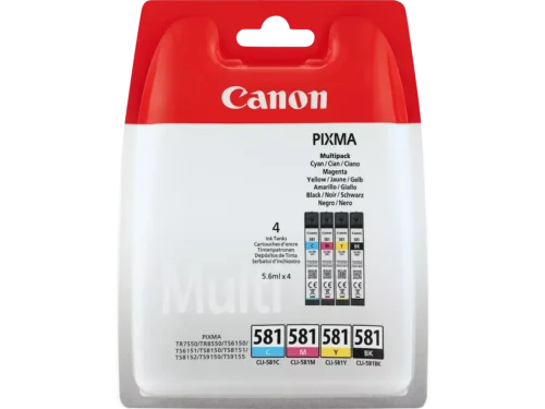 Canon 1998C006 is een handige multi-verpakking met vier inktkleuren: zwart, cyaan, magenta en geel. Ideaal als je op zoek bent