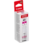 De Canon GI-41S M is een magenta inktfles in enkele verpakking, goed voor een hoge paginaopbrengst van 4.400 pagina’s met