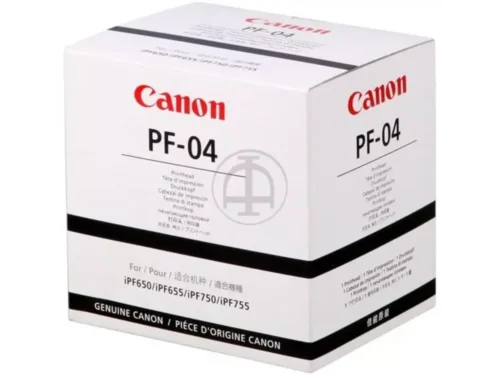 De Canon PF-04 is een betrouwbare inkjetprintkop die compatibel is met diverse Canon imagePROGRAF-printers, waaronder de iPF650, iPF750 en iPF765.
