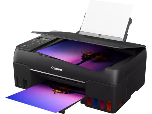 De Canon PIXMA G650 MegaTank is een veelzijdige inkjetprinter voor haarscherpe kleurenafdrukken tot 4800 x 1200 DPI, met scan- en