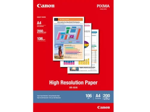 Canon High Resolution Paper A4 is een uitstekende keuze voor haarscherpe inkjetprints en levert professionele resultaten op elk document of