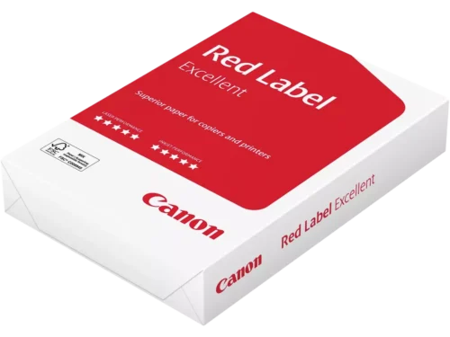 Canon Red Label Excellent kopieerpapier A4 is hoogwaardig wit papier met een uitstekende 170 CIE helderheid, ideaal voor scherpe en