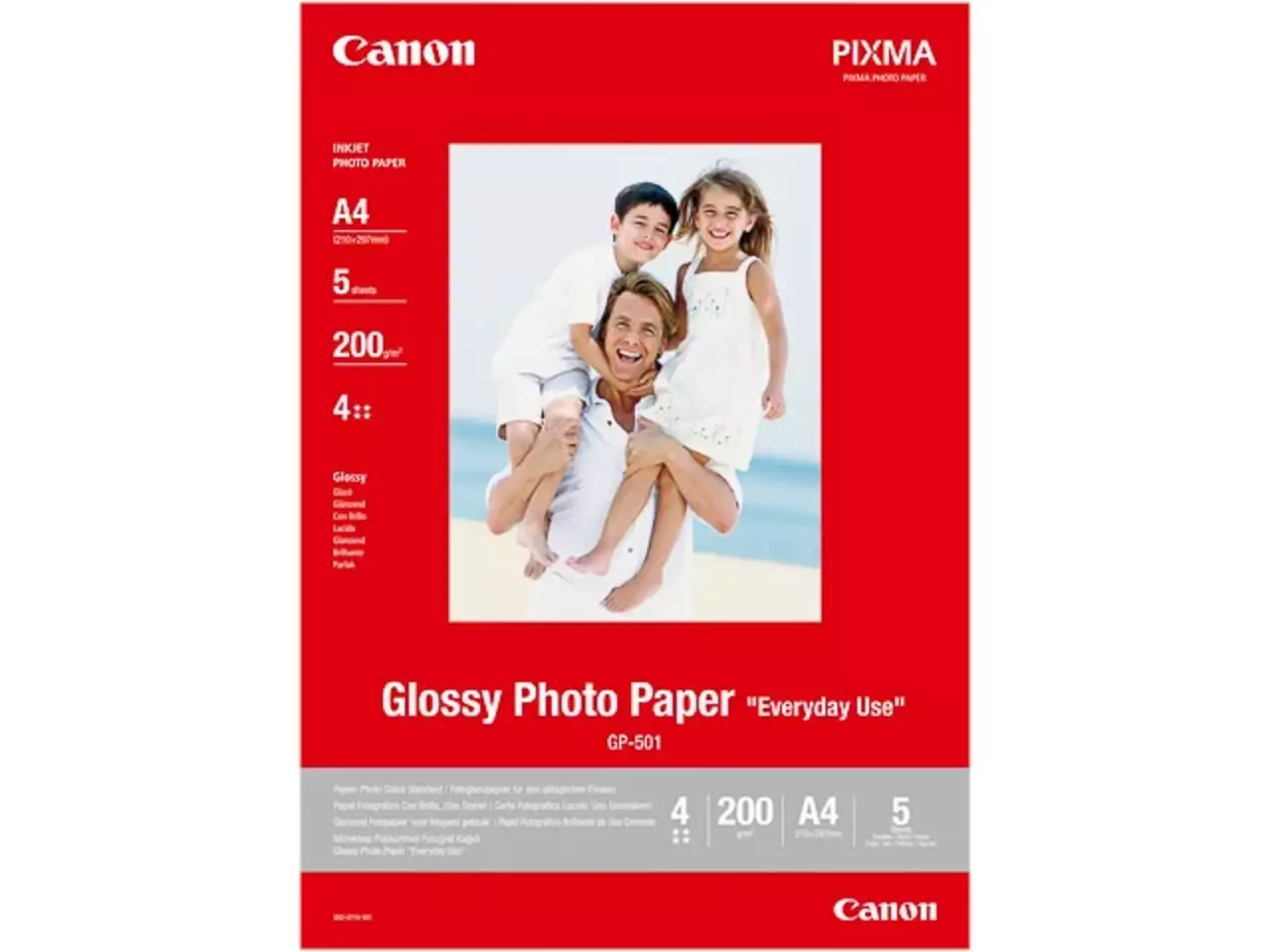 0775b001 Canon fotopapier A4 100 vel wit glossy 200gr Canon 0775B001 is een glanzend A4-papier met een gewicht van 200 g/m², ideaal voor haarscherpe en professionele afdrukken. Dankzij het