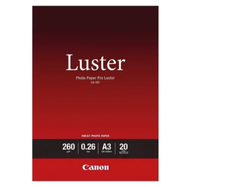 Het Canon 6211B007 papier in satijn wit is ideaal voor hoogwaardige afdrukken op A3-formaat, met een stevig media gewicht van