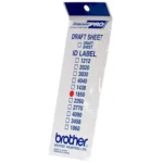 De Brother ID1850 is een compact labelaccessoire met afmetingen van 79 x 191 x 1 mm en een gewicht van