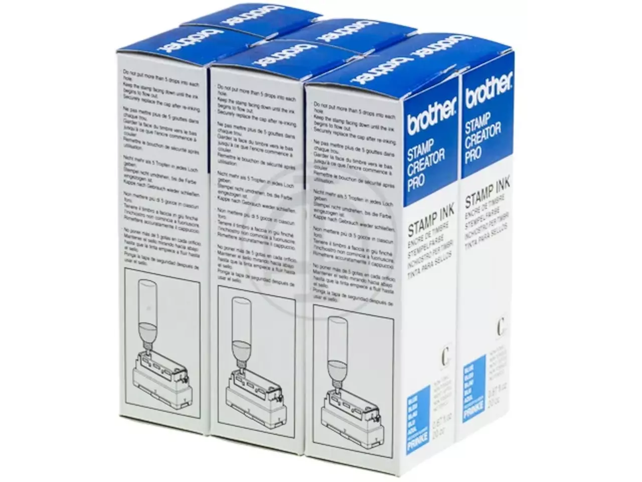 PR-INKE BROTHER SC2000 stamp ink blue 20ml refill De Brother PRINKE is een blauwe printoplossing voor verschillende Brother frankeermachines, compact van formaat en eenvoudig te gebruiken. Met een