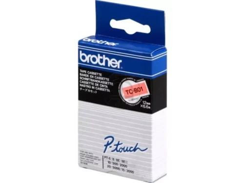 Brother TC-B01 is een opvallende labeltape met zwart op fluorescerend oranje voor duidelijke en goed zichtbare labels. Deze tape van