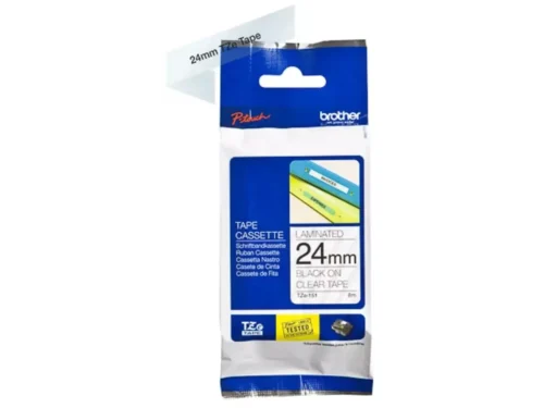 Brother Labeltape 24mm is een duurzame TZe-tape met zwarte tekst op zilver, ideaal voor duidelijke en professionele labels. Met een
