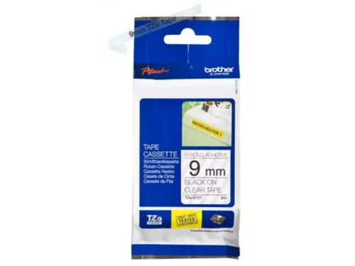 Brother TZE-S121 is een betrouwbare TZ-tape van 9 mm breed en 8 meter lang, geschikt voor diverse Brother P-touch labelprinters.