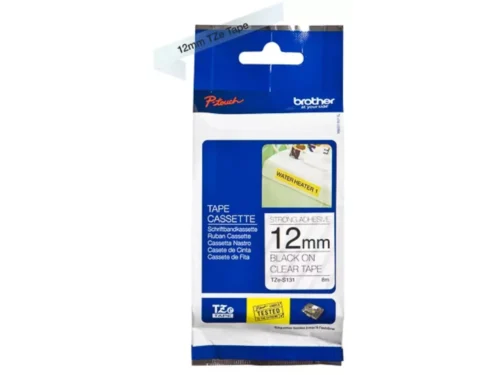De Brother TZE-S131 is een duurzame TZ-tape van 19 mm breed en 8 meter lang, geschikt voor diverse Brother P-touch