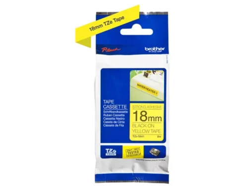 Brother TZE-S641 is een duurzame TZ-tape met zwart-op-geel opdruk, ideaal voor duidelijke en goed leesbare labels. Met een breedte van