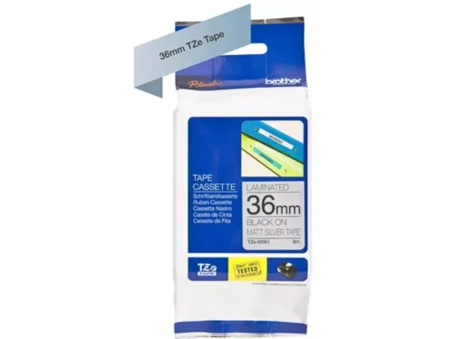 De Brother TZE-M961 is een zilverkleurige tape van 3,6 cm breed en 8 meter lang, geschikt voor diverse Brother P-touch