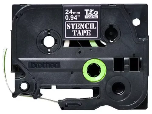 De Brother STE-151 is een zwarte thermotransfertape van 2,4 cm breed en 3 m lang, geschikt voor verschillende BROTHER P-Touch