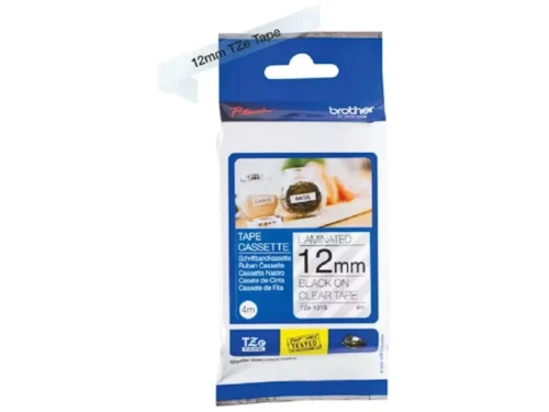De Brother TZE131S is een duurzame TZe-tape met zwart op zilver, ideaal voor scherpe en professionele labels. Met een breedte