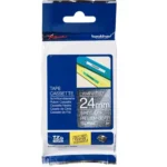 De Brother TZE-PR955 labeltape is een praktische keuze voor scherpe en duurzame labels in wit op zilver. Met een breedte