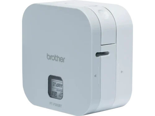 De Brother PT-P300BT is een compacte labelprinter met directe thermische printtechnologie, 180 x 180 DPI en een printsnelheid van 20