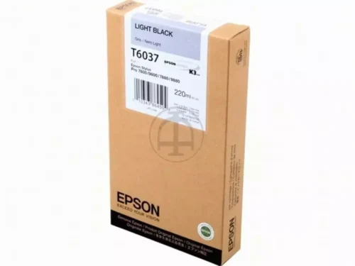 De Epson inktpatroon Light Black T603700 220 ml levert scherpe, professionele zwarttinten dankzij pigmentinkt van hoge kwaliteit. Deze enkele verpakking