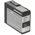 De Epson inktpatroon Photo Black T580100 levert scherpe, diepe zwarte afdrukken dankzij pigmentgebaseerde inkt en een inhoud van 80 ml.
