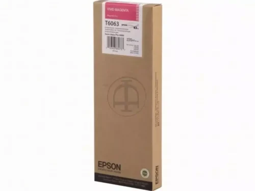 De Epson inktpatroon Vivid Magenta T606300 220 ml is een pigmentgebaseerde magenta cartridge voor de EPSON Ink-Jet STYLUS PRO 4880.