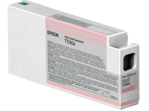 De Epson inktpatroon Vivid Light Magenta T596600 UltraChrome HDR 350 ml levert levendige, nauwkeurige magentatinten voor professionele afdrukken. Deze pigmentinkt
