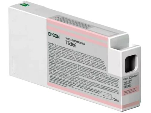 De Epson inktpatroon Vivid Light Magenta T636600 UltraChrome HDR 700 ml is een pigmentinkt in handige enkele verpakking, ideaal voor