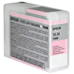 Het Epson inktpatroon Vivid Light Magenta T580B00 levert heldere, nauwkeurige magentatinten met pigmentinkt voor professionele afdrukken. Met 80 ml in