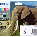 De Epson Elephant 24XL olifant Claria Photo HD multipack biedt hoogwaardige zeskleureninkt met extra hoge capaciteit voor haarscherpe foto’s en