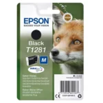 De Epson Fox T1281 zwarte inktcartridge levert scherpe, duurzame afdrukken met pigmentinkt en een opbrengst van ongeveer 185 pagina’s. Deze