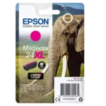 De Epson Elephant 24XL Olifant Claria Photo HD magenta inktcartridge levert heldere, levendige afdrukken en is ideaal voor wie veel