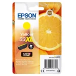 De Epson Oranges 33XL gele inktcartridge levert heldere afdrukken met een hoge opbrengst tot 650 pagina’s, ideaal voor wie lang