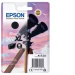 De Epson Singlepack Black 502XL Ink levert scherpe, betrouwbare zwart-witprints met een hoge opbrengst tot 550 pagina’s. Dankzij de pigmentbasis
