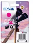 De Epson Singlepack Magenta 502XL Ink levert heldere, pigmentgebaseerde magenta afdrukken met een hoge opbrengst tot 470 pagina’s. Deze handige