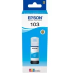 De Epson 103 EcoTank inktfles cyaan is een originele inktfles voor Epson-printers, ideaal voor betrouwbare en heldere cyaanprints. Geschikt voor