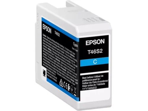 Epson UltraChrome Pro biedt levendige, duurzame afdrukken dankzij pigmentgebaseerde inkt van hoge kwaliteit. Deze cartridge van 25 ml in cyaan