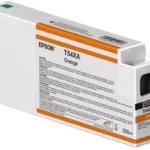 De Epson T54XA00 oranje inktcartridge biedt een ruime inhoud van 350 ml in een enkele verpakking, ideaal voor heldere en