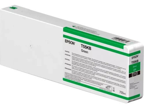 De Epson T55KB00 is een groene inktcartridge in enkele verpakking met 700 ml inhoud, ideaal voor helder en consistent printresultaat.