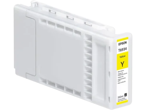 De Epson C13T69340N is een gele inktcartridge van 350 ml in enkele verpakking, ideaal voor diverse Epson SureColor SC-T-printers. Deze