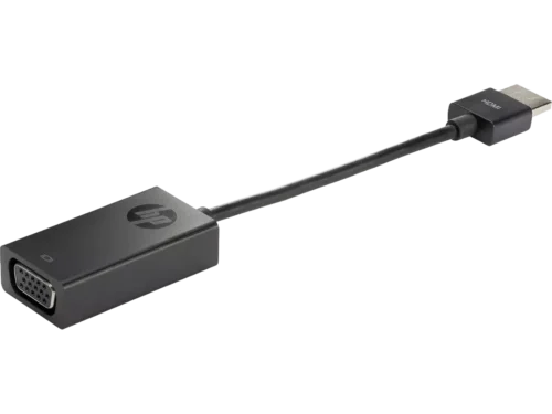 De HP HDMI naar VGA adapter maakt het eenvoudig om een HDMI-apparaat aan te sluiten op een beeldscherm of projector