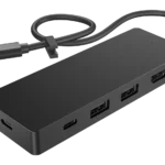 De HP USB-C Travel Hub G3 is een compacte en veelzijdige hub voor onderweg, met HDMI, USB-A en USB-C-aansluitingen en