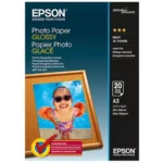 Epson A3 Glossy Photo Paper 200 g/m² is ideaal voor scherpe, levendige afdrukken met een professionele glansafwerking. Dit fotopapier in