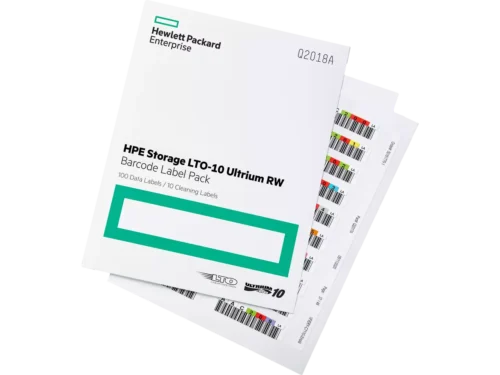 Het HP LTO10 barcode label (100+10) Q2018A is een praktische oplossing voor LTO+Cleaning, speciaal bedoeld voor gebruik zonder printer. Dit