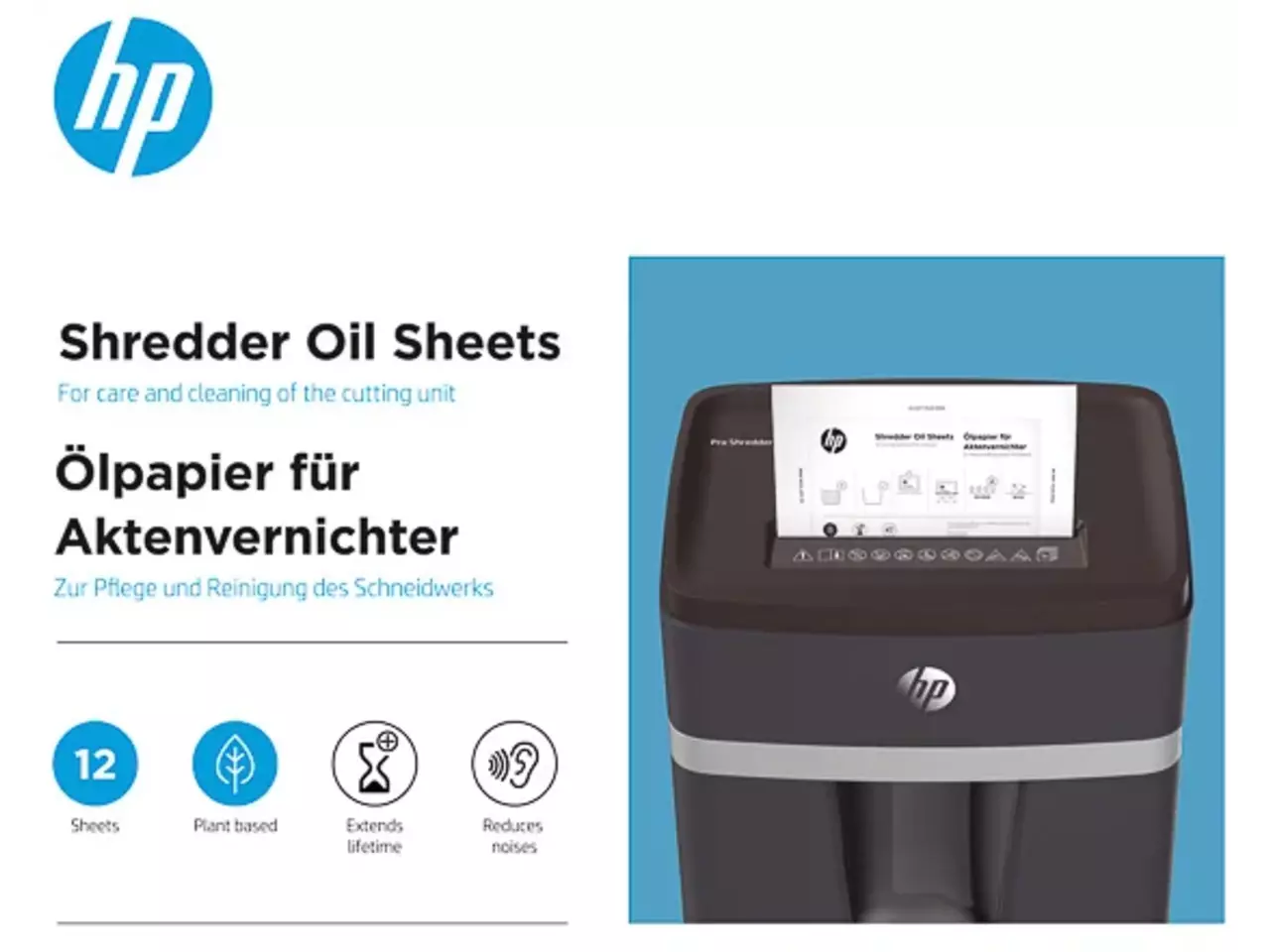 HP shredder oil-sheets A5 9133: optimale smering voor versnipperaars HP 9133 smeermiddelbladen zijn compacte A5-vellen die handig zijn verpakt per 12 stuks en eenvoudig te gebruiken zijn zonder printer.